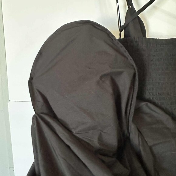 a new day WOMENS 100% COTTON STRAPPY BLACK DRESS SIZE LARGE WITH POCKETS NWT! - Picture 5 of 8